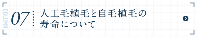 人工毛植毛と自毛植毛の寿命について